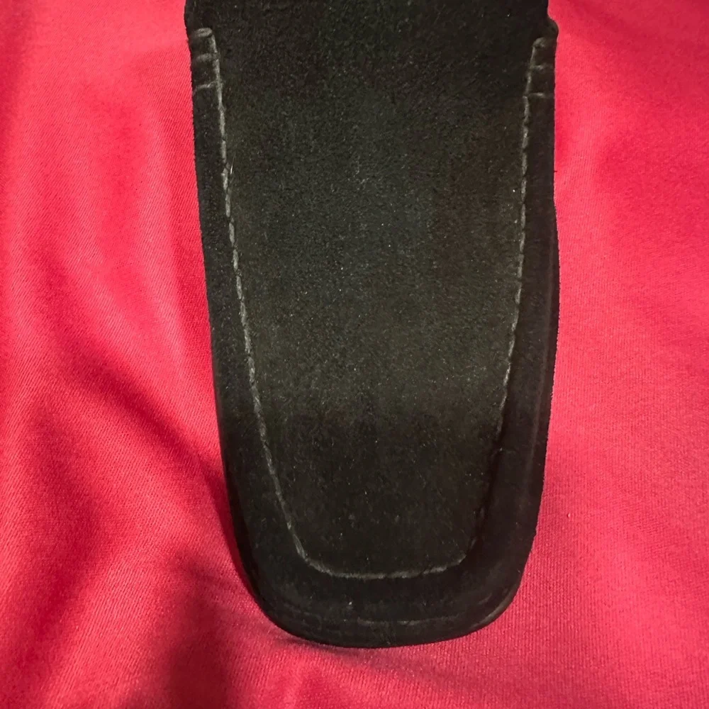 Vintage Black Suede Loafers Women’s Size 8 European Classic Slip On